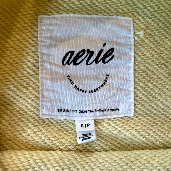 aerie Oversized Cotton Ribbed Sweater Sun Yellow Golden Glow Small - Picture 13 of 13